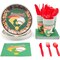 144 Piece Baseball Birthday Party Supplies with Baseball Plates, Napkins, Cups, and Cutlery for Boys and Girls, Decorations, Disposable Dinnerware Set (Serves 24)